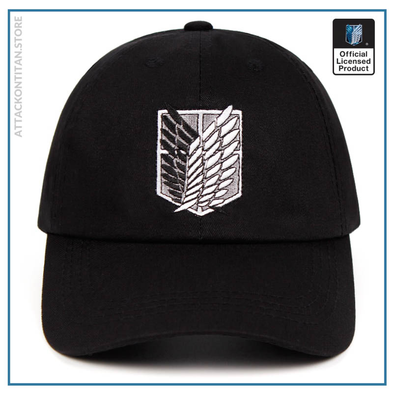 100 Cotton aot regiment Dad Hat embroidery Baseball Cap Women Men Snapback Black Shield Attack on 2 - Attack On Titan Store